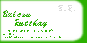 bulcsu ruttkay business card